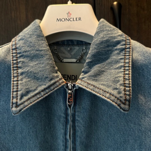 Authentic Fendi Perfect Baguette Denim Jacket Size IT36 - Picture 9 of 14